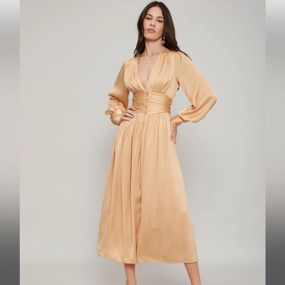 Shein Motf Premium Empire Waist Flowy Dress Size M - Picture 3 of 6